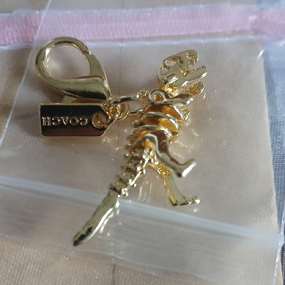 Coach Silver Dinosaur Key Holder Or Zipper Pull Mini Charms